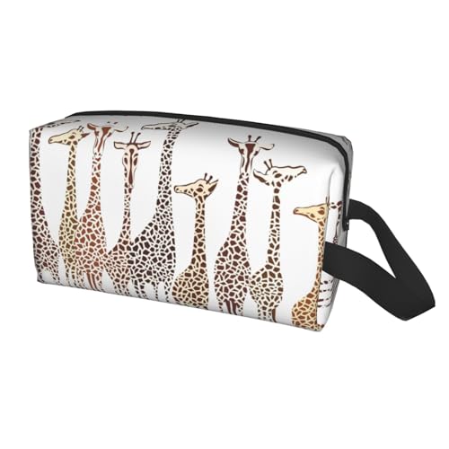 Reise-Aufbewahrungstasche mit niedlichem Cartoon-Giraffen-Druck, für Männer und Frauen, große Kapazität, Organizer, tragbare Kulturbeutel von Yyoretp