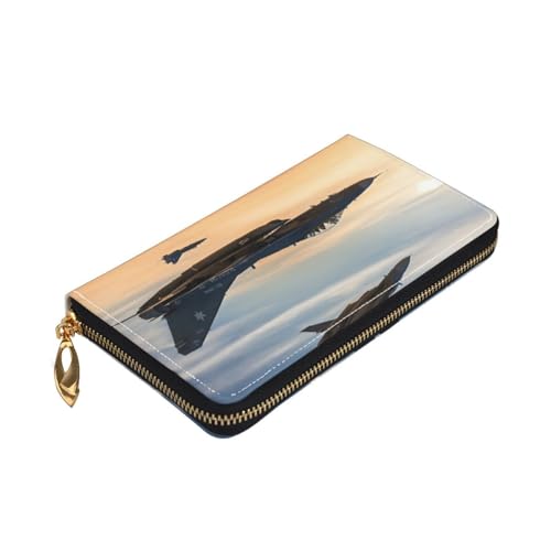 Yyoretp Aircraft Fighter Jets Print Premium Leather Zip Around Wallet for Women and Men Checkbook Cover RFID Blocking Yyoretp Aircraft Fighter Jets Print Premium Leather Zip Around Wallet for Women and Men Checkbook Cover RFID Blocking von Yyoretp