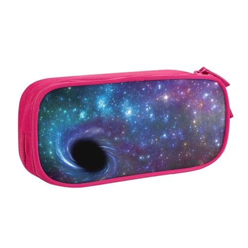 Yyoretp Federmäppchen mit großem Fassungsvermögen, Galaxie-Druck, doppellagiger Reißverschluss, Make-up-Tasche, Federmäppchen., rose, Einheitsgröße, Kosmetikkoffer von Yyoretp