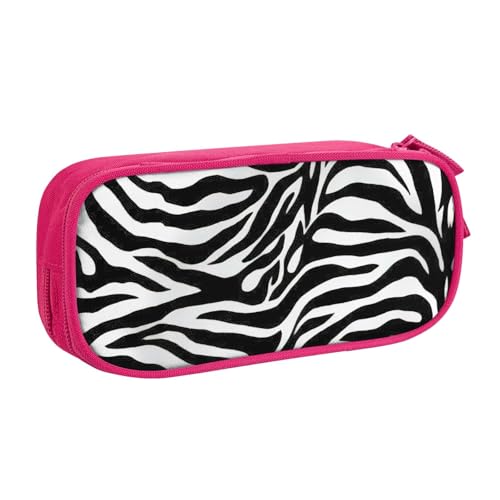 Yyoretp Federmäppchen mit großem Fassungsvermögen, Zebra-Druck, doppellagiger Reißverschluss, Make-up-Tasche, Stiftebox., rose, Einheitsgröße, Kosmetikkoffer von Yyoretp