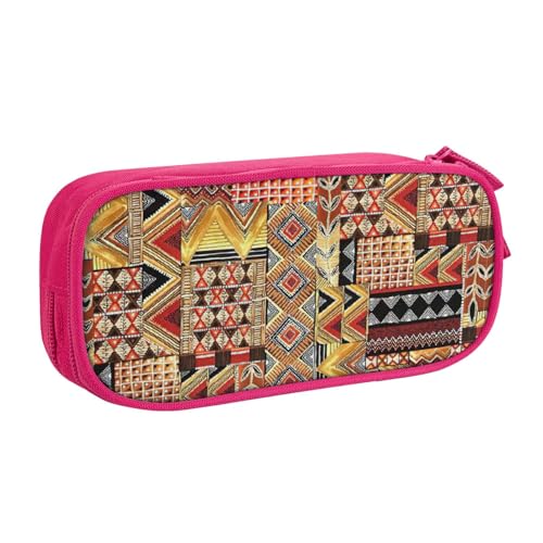 Yyoretp Federmäppchen mit großem Fassungsvermögen, afrikanisches Textil, Patchwork-Druck, doppellagiger Reißverschluss, Make-up-Tasche, Stiftebox., rose, Einheitsgröße, Kosmetikkoffer Yyoretp Federmäppchen mit großem Fassungsvermögen, afrikanisches Textil, Patchwork-Druck, doppellagiger Reißverschluss, Make-up-Tasche, Stiftebox., rose, Einheitsgröße, Kosmetikkoffer von Yyoretp