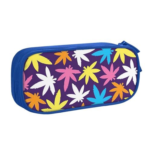 Yyoretp Federmäppchen mit großem Fassungsvermögen, buntes Unkrautmuster, doppellagiger Reißverschluss, Make-up-Tasche, Federmäppchen., blau, Einheitsgröße, Kosmetikkoffer Yyoretp Federmäppchen mit großem Fassungsvermögen, buntes Unkrautmuster, doppellagiger Reißverschluss, Make-up-Tasche, Federmäppchen., blau, Einheitsgröße, Kosmetikkoffer von Yyoretp