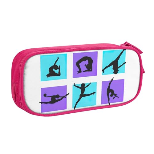 Yyoretp Federmäppchen mit großem Fassungsvermögen, doppellagiger Reißverschluss, Make-up-Tasche, Federmäppchen, Organizer., rose, Einheitsgröße, Kosmetikkoffer von Yyoretp