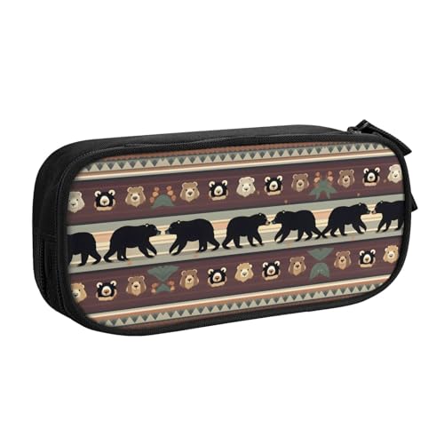 Yyoretp Federmäppchen mit großem Fassungsvermögen, doppellagiger Reißverschluss, Make-up-Tasche, Federmäppchen., Schwarz , Einheitsgröße, Kosmetikkoffer von Yyoretp