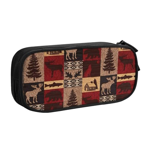 Yyoretp Federmäppchen mit großem Fassungsvermögen, doppelschichtiger Reißverschluss, Make-up-Tasche, Stiftebox, Organizer., Schwarz , Einheitsgröße, Kosmetikkoffer von Yyoretp