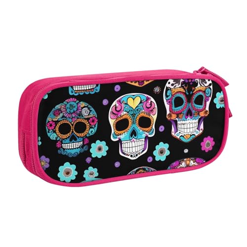 Yyoretp Federmäppchen mit großem Fassungsvermögen, doppelschichtiger Reißverschluss, Make-up-Tasche, Stiftebox., rose, Einheitsgröße, Kosmetikkoffer von Yyoretp