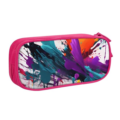 Yyoretp Federmäppchen mit großem Fassungsvermögen, doppelschichtiger Reißverschluss, Make-up-Tasche, Stiftebox., rose, Einheitsgröße, Kosmetikkoffer von Yyoretp