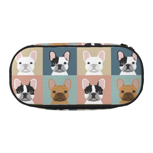 Yyoretp Federmäppchen mit großem Fassungsvermögen, französische Bulldogge, großes Federmäppchen, Schreibwaren, Stiftetasche für Bürobedarf Yyoretp Federmäppchen mit großem Fassungsvermögen, französische Bulldogge, großes Federmäppchen, Schreibwaren, Stiftetasche für Bürobedarf von Yyoretp