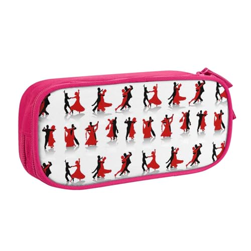 Yyoretp Federmäppchen mit großem Fassungsvermögen, für Ballsaal, Tanz, doppellagig, Reißverschluss, Make-up-Tasche, Stiftebox., rose, Einheitsgröße, Kosmetikkoffer von Yyoretp