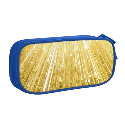 Yyoretp Federmäppchen mit großem Fassungsvermögen, goldfarbener Glitzer-Druck, doppellagiger Reißverschluss, Make-up-Tasche, Stiftebox., blau, Einheitsgröße, Kosmetikkoffer Yyoretp Federmäppchen mit großem Fassungsvermögen, goldfarbener Glitzer-Druck, doppellagiger Reißverschluss, Make-up-Tasche, Stiftebox., blau, Einheitsgröße, Kosmetikkoffer von Yyoretp