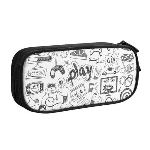 Yyoretp Federmäppchen mit großem Fassungsvermögen für Videospiele, Jungen, doppellagiger Reißverschluss, Make-up-Tasche, Federmäppchen., Schwarz , Einheitsgröße, Kosmetikkoffer Yyoretp Federmäppchen mit großem Fassungsvermögen für Videospiele, Jungen, doppellagiger Reißverschluss, Make-up-Tasche, Federmäppchen., Schwarz , Einheitsgröße, Kosmetikkoffer von Yyoretp