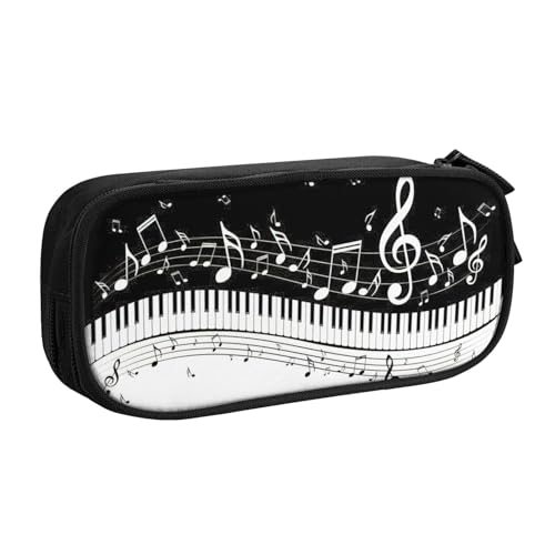 Yyoretp Federmäppchen mit großem Fassungsvermögen und Musiknoten-Druck, doppellagiger Reißverschluss, Make-up-Tasche, Stiftebox., Schwarz , Einheitsgröße, Kosmetikkoffer Yyoretp Federmäppchen mit großem Fassungsvermögen und Musiknoten-Druck, doppellagiger Reißverschluss, Make-up-Tasche, Stiftebox., Schwarz , Einheitsgröße, Kosmetikkoffer von Yyoretp
