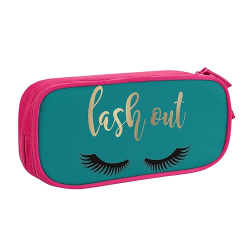 Yyoretp Federmäppchen mit großem Fassungsvermögen und doppelschichtigem Reißverschluss, Make-up-Tasche, Federmäppchen., rose, Einheitsgröße, Kosmetikkoffer von Yyoretp