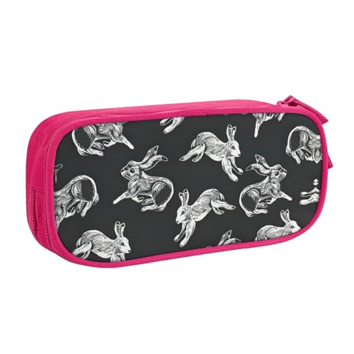 Yyoretp Federmäppchen mit großem Fassungsvermögen und doppelschichtigem Reißverschluss, Make-up-Tasche, Stiftebox., rose, Einheitsgröße, Kosmetikkoffer von Yyoretp