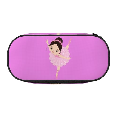 Yyoretp Federmäppchen mit großer Kapazität, Motiv: kleine Ballerina, tanzendes Mädchen, großes Federmäppchen, Schreibwaren, Stiftebeutel für Bürobedarf von Yyoretp