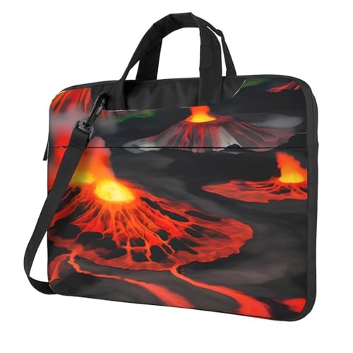 Yyoretp Kilauea Laptoptasche, Motiv: Vulkane, tragbare Laptoptasche, kompatibel mit 13-16 Zoll (33 - 40,6 cm), Schwarz , 15.6 inch von Yyoretp