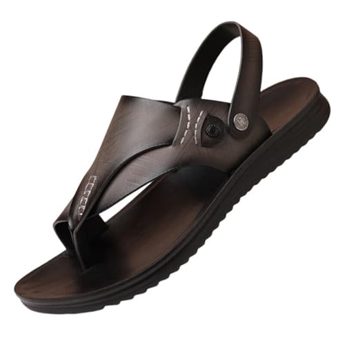 Atmungsaktive Herren-Sandalen Mit Verstellbarer Fußgewölbeunterstützung Und Ballenzehen-Sandalen, Atmungsaktive Lässige Flip-Flops Mit Offener Zehenpartie Und Rutschfester Sohle(Gris,43 EU) von Yytcsjz