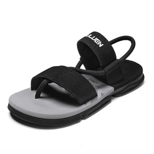 Bequeme Hallux-Valgus-Hausschuhe, Herren-Sommer-Sandalen Mit Rutschfester Sohle Und Verstellbarem Kreuzriemen Zur Unterstützung Der Fußgewölbe Und Zur Korrektur Von Ballenzehen, Flops(Gris,45 EU) von Yytcsjz