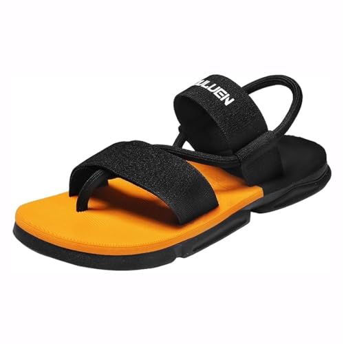 Bequeme Hallux-Valgus-Hausschuhe, Herren-Sommer-Sandalen Mit Rutschfester Sohle Und Verstellbarem Kreuzriemen Zur Unterstützung Der Fußgewölbe Und Zur Korrektur Von Ballenzehen, Flops(Yellow,41 EU) von Yytcsjz