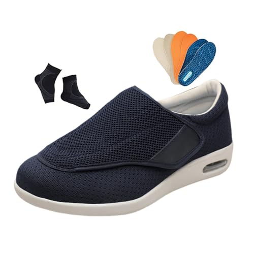 Chaussures Pour Pieds Diabétiques, Chaussures Orthopédiques Réglables Pour Soulager La Douleur Des Pieds Gonflés Et Diabétiques Âgés, Chaussons Confortables La Marche, Bottes Gonflés(Dark blue,40 EU) von Yytcsjz