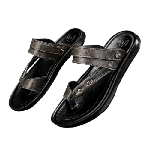 Lässige Strandschuhe Für Unterwegs, Mode-Leichtgewichtige Verstellbare Herren-Sandalen Zur Ballenzehen-Korrektur Mit Fußgewölbeunterstützung, Atmungsaktive, Orthopädische Flip-Flops(Gris,40 EU) von Yytcsjz