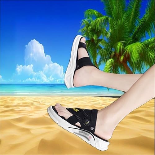 Offene Herren-Sandale, Verstellbare Outdoor-Sandalen Mit Fußgewölbeunterstützung Und Rutschfester Ballenzehen-Korrektur, wasserdichte Sportliche Outdoor-Zehentrenner(Gris,41 EU) von Yytcsjz