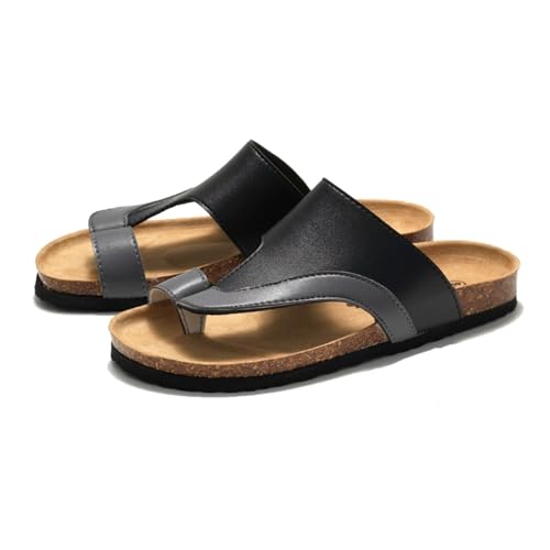 Orthopädische Strandsandalen, Atmungsaktive Sommer-Sandalen Aus Kork Zur Ballenzehen-Korrektur Für Herren, Rutschfeste Zehentrenner Mit Clip-Zehenschutz, Zehentrenner Strand, Reisen(Black gray,45 EU) Orthopädische Strandsandalen, Atmungsaktive Sommer-Sandalen Aus Kork Zur Ballenzehen-Korrektur Für Herren, Rutschfeste Zehentrenner Mit Clip-Zehenschutz, Zehentrenner Strand, Reisen(Black gray,45 EU) von Yytcsjz