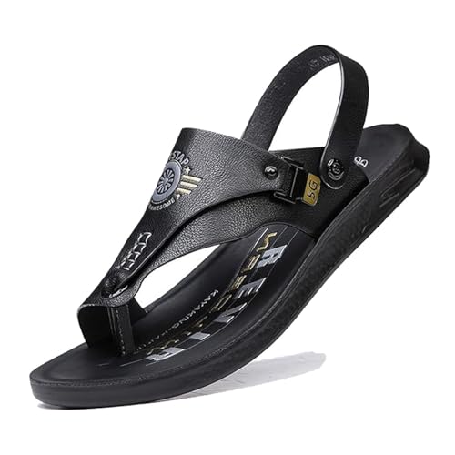 Outdoor-Sandalen Für Herren, rutschfeste Orthopädische Sommersandalen Mit Fußgewölbeunterstützung Zur Korrektur Von Ballenzehen, wasserdichte Sportliche Outdoor-Zehentrenner, Valgus(Black,39 EU) von Yytcsjz