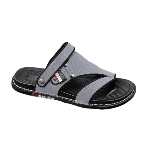 Rutschfeste Atmungsaktive Herren-Strandsandalen Mit Fußgewölbeunterstützung Zur Linderung Von Ballenzehen, Bequeme Zehen-Korrektur-Flip-Flops Für Den Außenbereich, Für Krumme Fußgewölbe(Gris,41 EU) von Yytcsjz