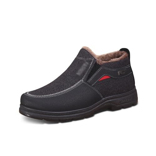 Warme Schuhe für mittlere und ältere Menschen, Winterfreizeit sowie samtdicke, warme alte Peking-Baumwollschuhe, Herren-Baumwollstiefel mit weichen Sohlen, für lässige Wanderschuhe ( Color : Black , S Warme Schuhe für mittlere und ältere Menschen, Winterfreizeit sowie samtdicke, warme alte Peking-Baumwollschuhe, Herren-Baumwollstiefel mit weichen Sohlen, für lässige Wanderschuhe ( Color : Black , S von Yytcsjz