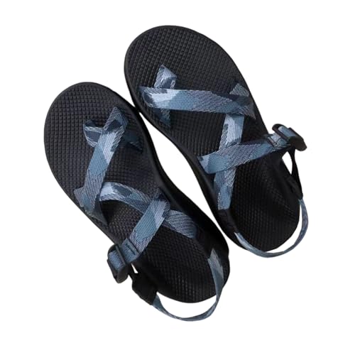 Yytcsjz Flache Herren-Outdoor-Hausschuhe, Herren-Sommersandalen Mit Verstellbarem Atmungsaktivem Riemen Und Ballenzehen-Korrektur, Lässige Flip-Flops Weich Und rutschfest, Bei Hallux Valgus(F,44 EU) von Yytcsjz