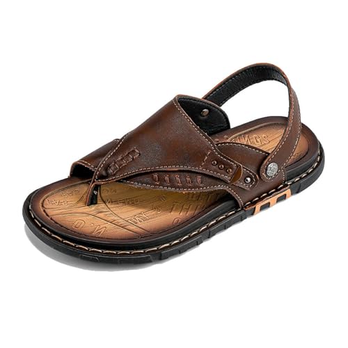 Yytcsjz Orthopädische Sommer-Strandsandalen Für Herren Mit Fußgewölbeunterstützung Und Rutschfester Bunion-Valgus-Sohle,Sohle Plantarfasziitis(Brown,41 EU) von Yytcsjz