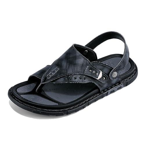 Yytcsjz Orthopädische Sommer-Strandsandalen Für Herren Mit Fußgewölbeunterstützung Und Rutschfester Bunion-Valgus-Sohle,Sohle Plantarfasziitis(Dark Gray,47 EU) von Yytcsjz