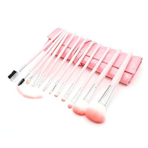 12Pcs Make Up Pinsel Set Lidschatten Augenbraue Pulver Fan Pinsel Mit PU Lagerung Für Fall Für Gesichts Kosmetische Werkzeuge von Yzdysg