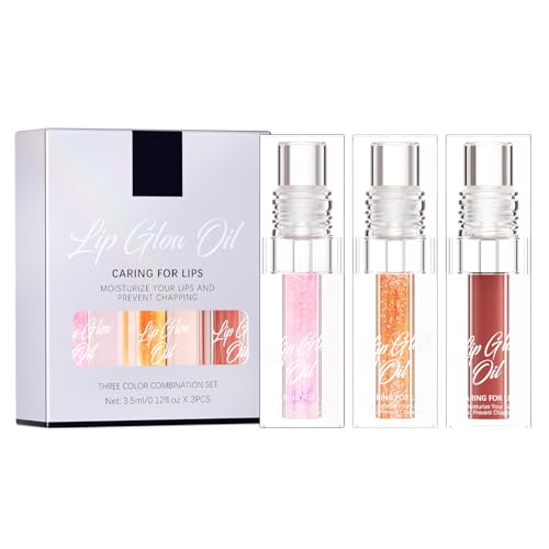 3 Teile/satz Lip Gloss Lip Glow Öl Set Farbwechsel Lip Öl Feuchtigkeitsspendende Lip Glow Öl Für Reise Täglich Party von Yzdysg