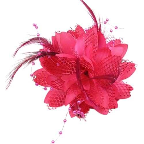 Auffällige Blumenhaarzubehör Mit Gefiedertem Detail Cosplay Hair Piece Haarclip Für Tanzpartys Und Cosplay Schwarzer Blumenclip von Yzdysg