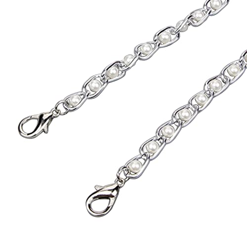 Frauen Umhängetasche Kette Metall Künstliche Perlbeutel Kettenriemen Crossbody Gürtel Ersatzzubehör Für Handtaschen von Yzdysg