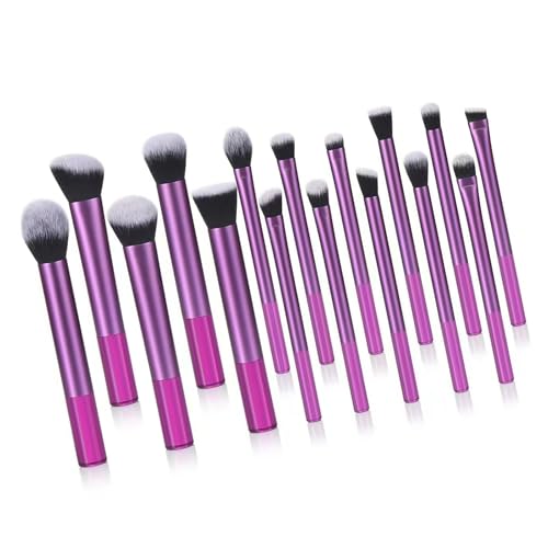 Luxuriöses 16-teiliges Make-up-Pinsel-Set mit langem Griff zum Abdecken und Lidschatten, multifunktionale Gesichtskosmetikpinsel von Yzdysg
