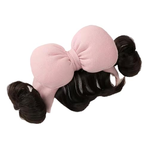 Säuglingskopfschmuck Kopfbedecke Baby Perücken Haarband Bowknot Stirnband Bang Fransen Haarverlängerung Kopfstück Haarzubehör von Yzdysg