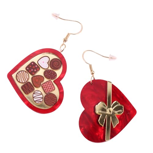Schokoladengeschenkschachtel Herzohrringe Mit Bowknot Trendy Frauen Ohrohrschstene Valentinstag Schmuck Stilvolle Jubiläum Geschenk Trendy Ohrohrohrschstene von Yzdysg