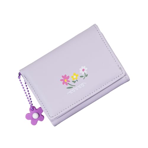 Yzdysg Frauen Brieftasche Mit Kartenhalter Kurz Geldbörse PU Leder Einfacher Wechsel Florale Druckmünze PU Leder Wechsel Geldbörse Blumendruck Einfach Mit Kartenhalter von Yzdysg