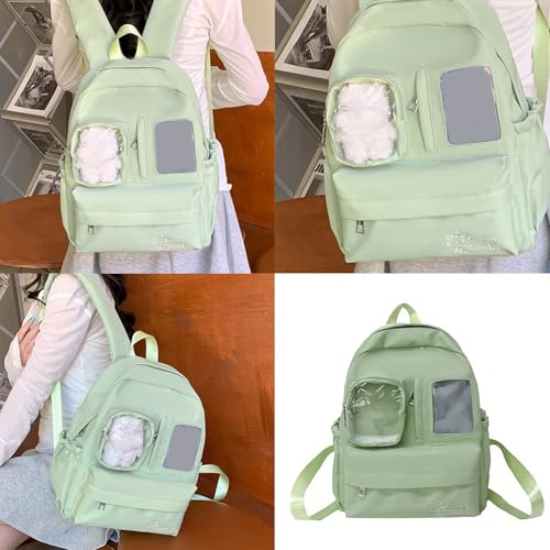 Yzdysg Schöner Rucksack Für Schulanime Cosplay Clear Pin Display Daypack Für Mädchen Ästhetische Itabag Mit Itabag Rucksäcken von Yzdysg