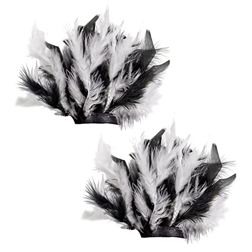 Yzdysg Set Von 2 Slap Gothic Handschuhen Feder Handgelenk Manschette Stufe Showgirl Natural Gefärbter Rooster Federarm Wärmer Party Cosplay Yzdysg Set Von 2 Slap Gothic Handschuhen Feder Handgelenk Manschette Stufe Showgirl Natural Gefärbter Rooster Federarm Wärmer Party Cosplay von Yzdysg