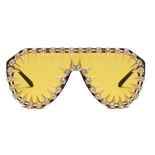 Yzdysg Sonnenbrille, Blingbling-Sonnenbrille mit Kristallnietenrahmen für Damen und Herren, Unisex, Musikfestival und Hip-Hop-Tanzparty-Dressingu Yzdysg Sonnenbrille, Blingbling-Sonnenbrille mit Kristallnietenrahmen für Damen und Herren, Unisex, Musikfestival und Hip-Hop-Tanzparty-Dressingu von Yzdysg