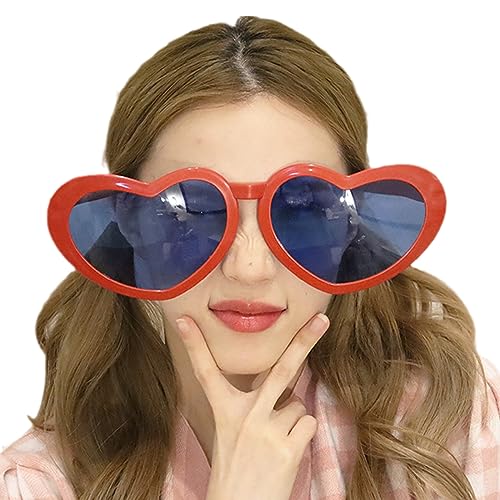 Yzdysg Sonnenbrille, Neuheit für Party-Requisiten für Erwachsene, übergroße Herzbrille, Straßenkarneval für Frauen, humorvoll Yzdysg Sonnenbrille, Neuheit für Party-Requisiten für Erwachsene, übergroße Herzbrille, Straßenkarneval für Frauen, humorvoll von Yzdysg