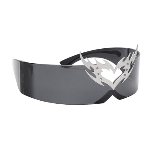 Yzdysg Sonnenbrille, Punk Styles Herz Sonnenbrille mit UV400-Schutz für Frauen Männer Unisex Alltagsgebrauch Bühnenauftritte Brillen von Yzdysg