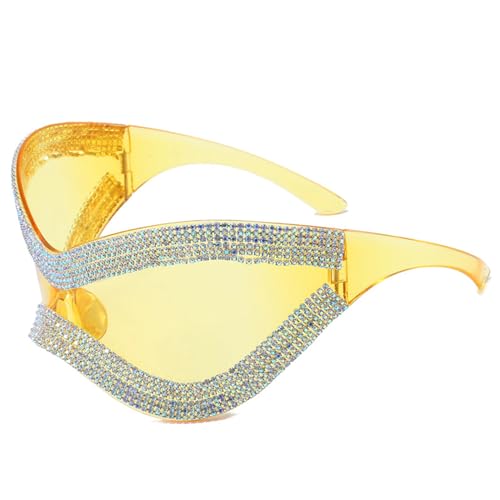 Yzdysg Sonnenbrille, futuristische Mädchen Vintage Rahmen Linse Brille Teenager Hiphop Trend Nachtclub Party für Erwachsene Teenager Yzdysg Sonnenbrille, futuristische Mädchen Vintage Rahmen Linse Brille Teenager Hiphop Trend Nachtclub Party für Erwachsene Teenager von Yzdysg