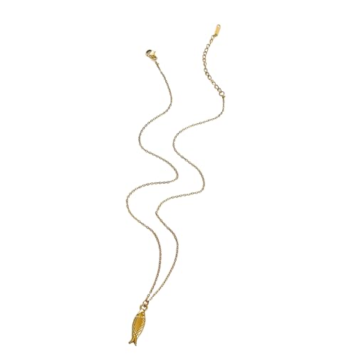 Yzdysg Stylische Kleine Fischkette Für Frauen Robuster Edelstahlkette Tragbares Accessoire Für Tägliche Verschleiß Oder Spezielle Geschenke Fischheizkette Halskette von Yzdysg