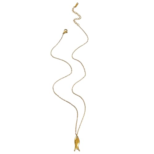 Yzdysg Stylische Kleine Fischkette Für Frauen Robuster Edelstahlkette Tragbares Accessoire Für Tägliche Verschleiß Oder Spezielle Geschenke Fischheizkette Halskette von Yzdysg