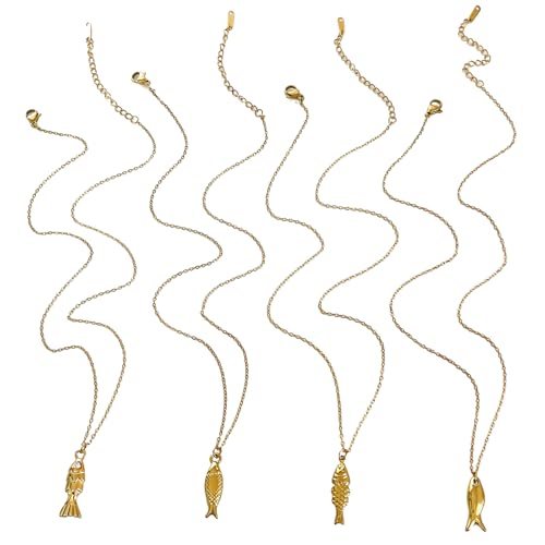 Yzdysg Stylische Kleine Fischkette Für Frauen Robuster Edelstahlkette Tragbares Accessoire Für Tägliche Verschleiß Oder Spezielle Geschenke Fischheizkette Halskette von Yzdysg